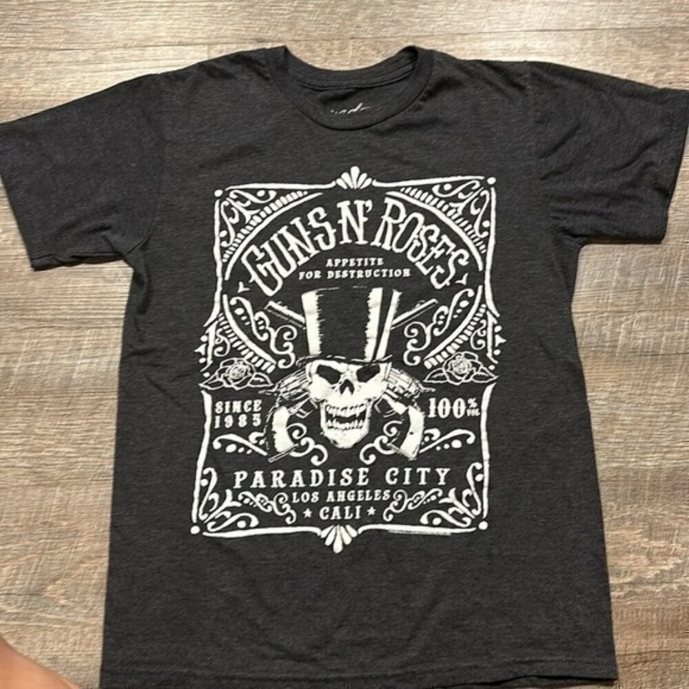 Bravado charcoal grey heather Guns N’ Roses graphic T-shirt size small